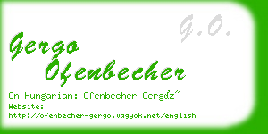 gergo ofenbecher business card